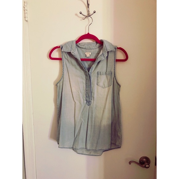 J. Crew Tops - J Crew - Sleeveless Denim Top J. Crew Tops - J Crew - Sleeveless Denim Top